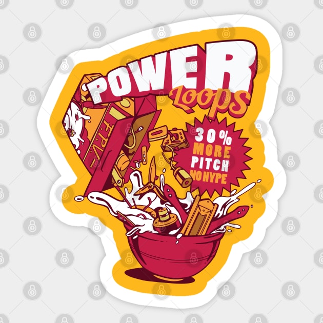 POWER LOOPS DRONE PILOT Sticker by jasebro